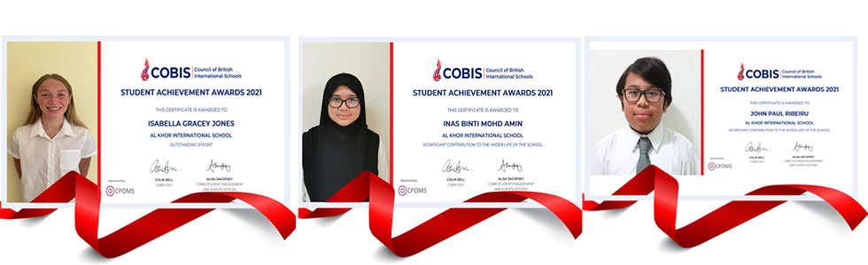 COBIS Student Achievement Award Winners 2021